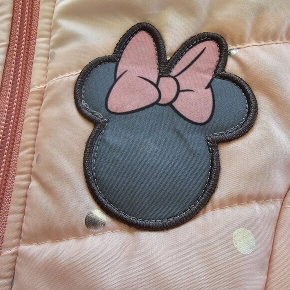 Disney Mickey Ears Coat, Pink with Bow Details, Toddler Girls 2T Faux Fur Lined - Picture 10 of 13